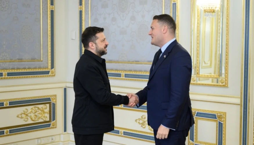 Зеленський зустрівся у Києві з новим міністром оборони Британії Стрітінгом